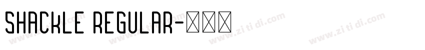 Shackle Regular字体转换